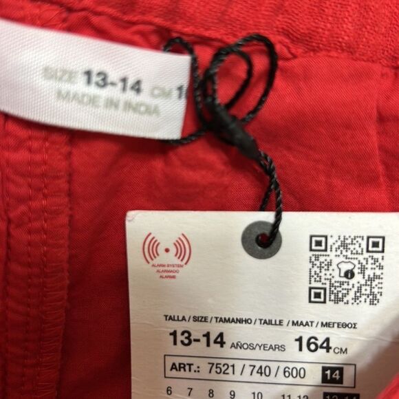 Zara Girls Kids Red Scalloped Hem Flowy Dress
Pants(Size 13-14yrs) - Picture 7 of 7